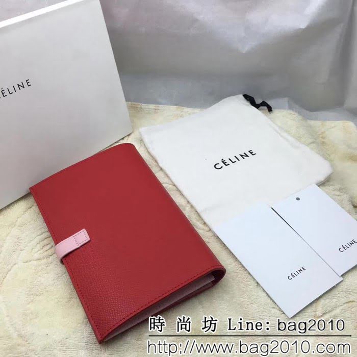 CELINE賽琳原單 專櫃 手掌紋牛皮搭扣拼色錢夾 4148 SL1690
